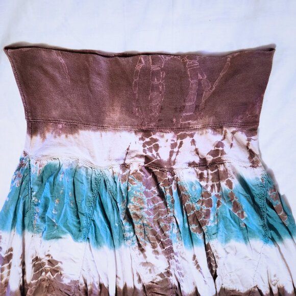 Baba Indian Handcrafted Tie-Dye Maxi Skirt | Tulip Hem & Boho Style | Size M - Picture 11 of 13
